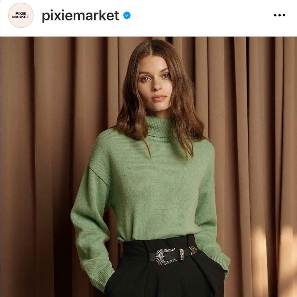 Pixie market mint sweater